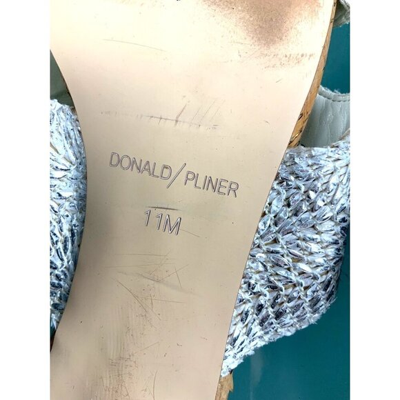 Donald Pliner womens backless peep toe shoes size 11 kitten heel - Picture 5 of 5